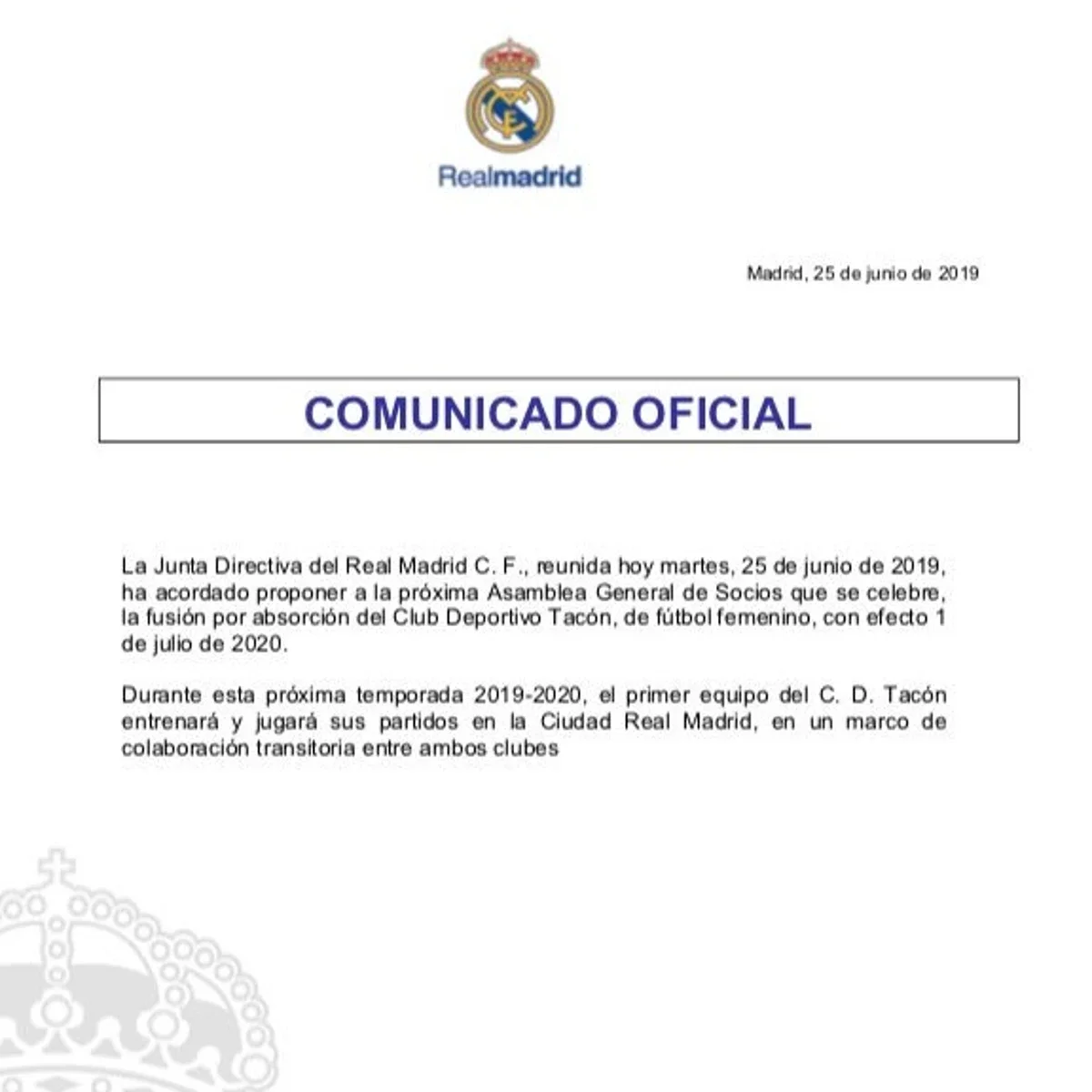 COMUNICADO OFICIAL