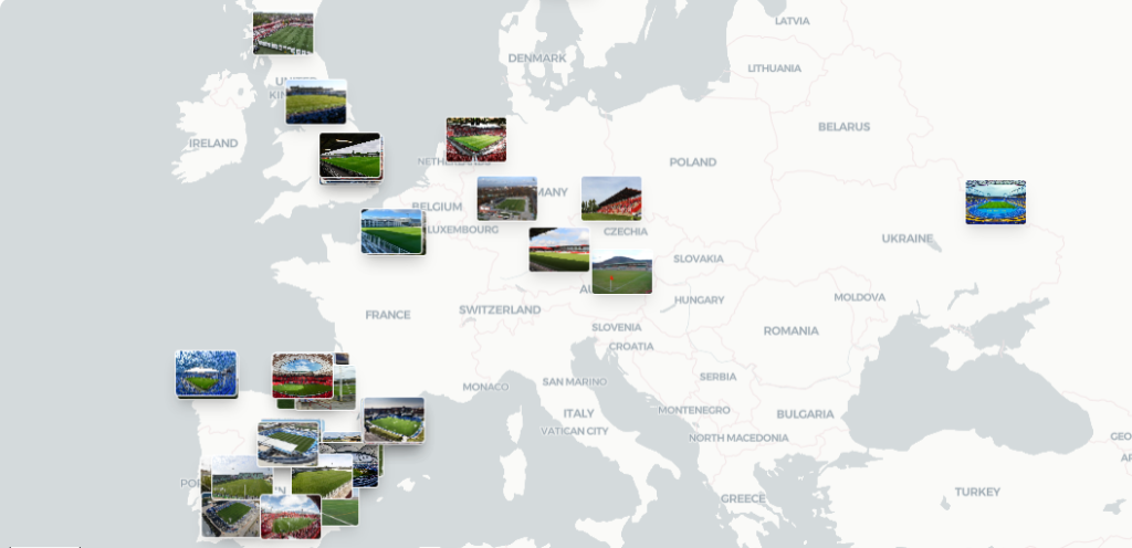Mapa de Estadios Real Madrid Femenino